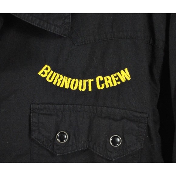 Red Snap Burnout Crew Black Pearl Snap Shirt - Picture 5 of 6